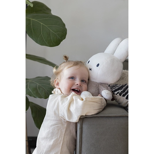 Little Dutch minkštas zuikutis Miffy 35 cm Fluffy Taupe