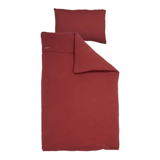 Little Dutch antklodės užvalkalas kūdikio lovytei Pure Indian Red 100x140 cm + 40x60 cm