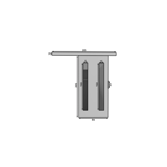 Wall-mounted sliding door HERS 86
