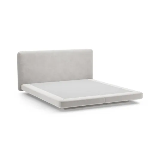 Velvet Bed With Headboard, "Linea", 204x225x98 Made in Europe