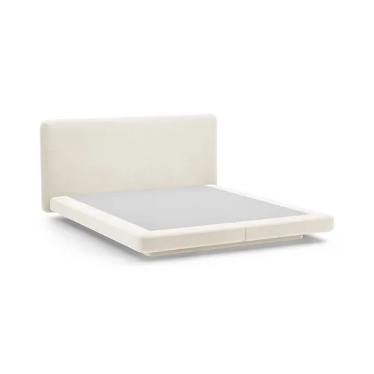 Velvet Bed With Headboard, "Linea", 224x225x98 Made in Europe