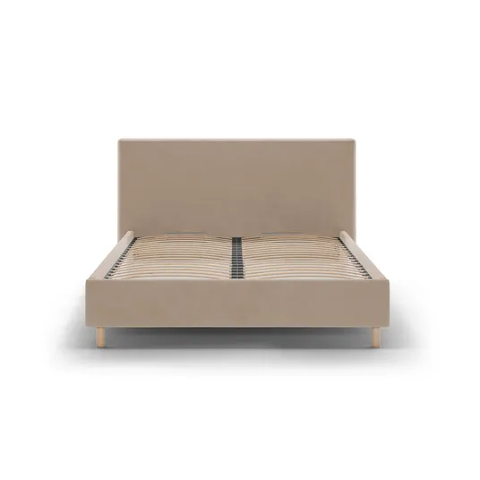 Velvet Storage Bed with Headboard, "Eloise", 170x220x110 Made in Europe
