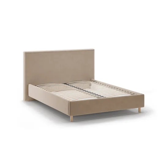 Velvet Storage Bed with Headboard, "Eloise", 170x220x110 Made in Europe
