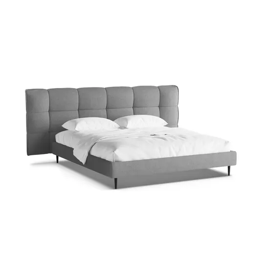 Boucle Storage Bed with Headboard, "Eric", 230x220x114 Made in Europe