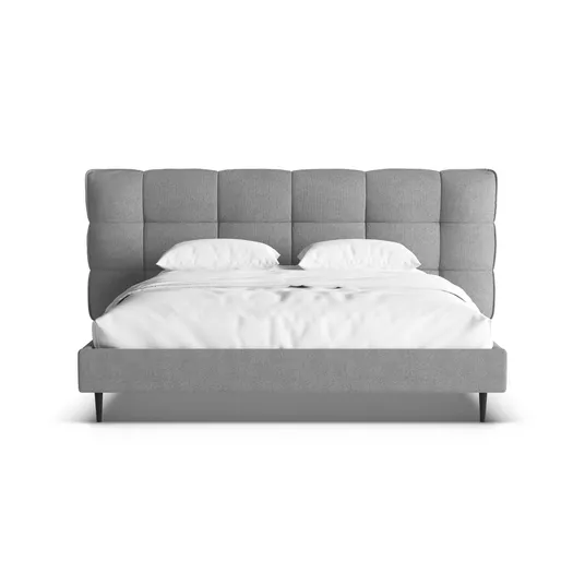 Boucle Storage Bed with Headboard, "Eric", 230x220x114 Made in Europe