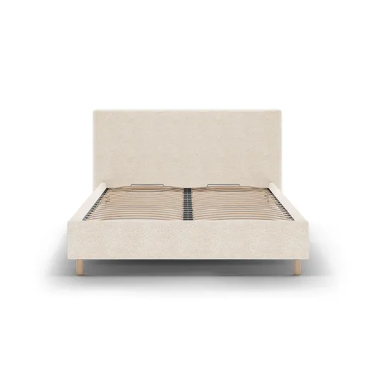 Boucle Storage Bed with Headboard, "Eloise", 170x220x110 Made in Europe