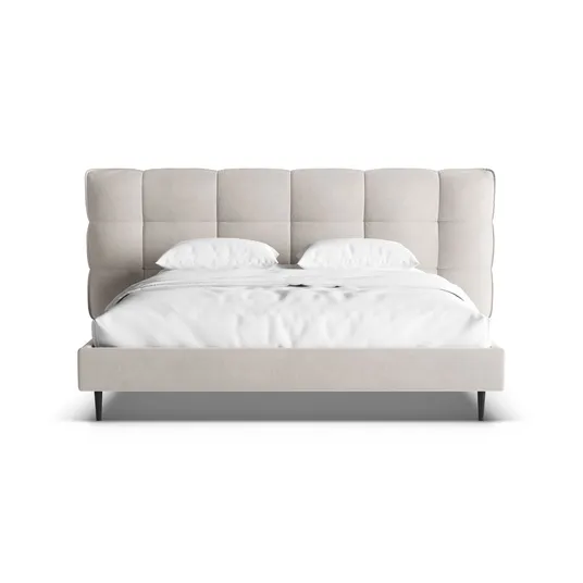 Velvet Storage Bed With Headboard, "Eric", 250x220x114 Made in Europe