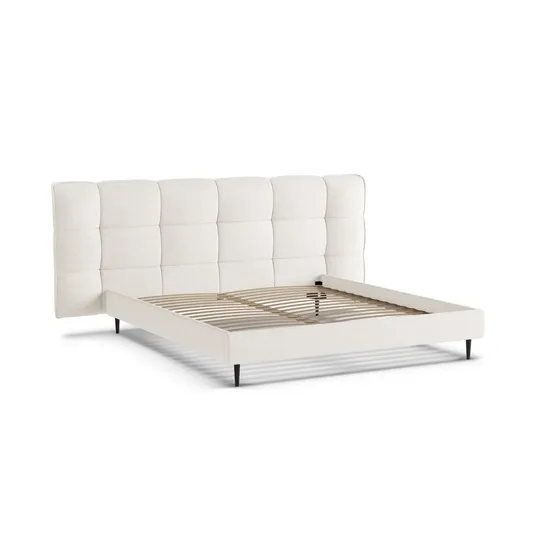 Boucle Storage Bed with Headboard, "Eric", 250x220x114 Made in Europe