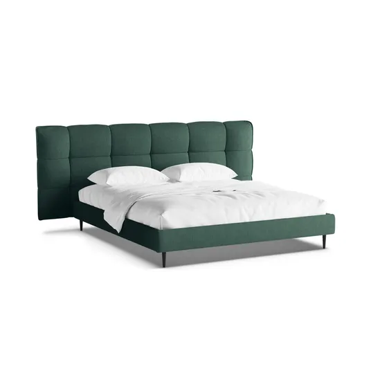 Boucle Storage Bed with Headboard, "Eric", 250x220x114 Made in Europe