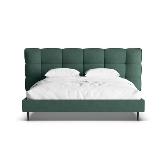 Boucle Storage Bed with Headboard, "Eric", 250x220x114 Made in Europe
