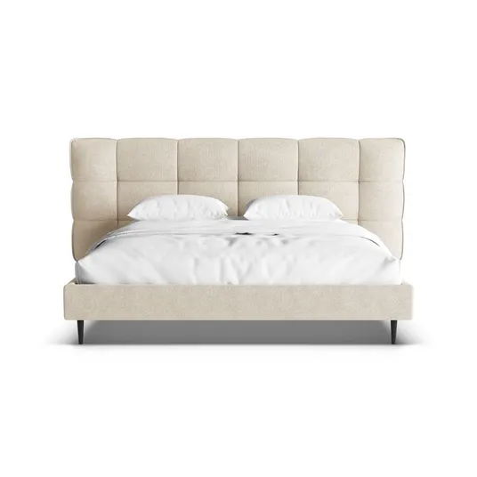 Boucle Storage Bed with Headboard, "Eric", 250x220x114 Made in Europe