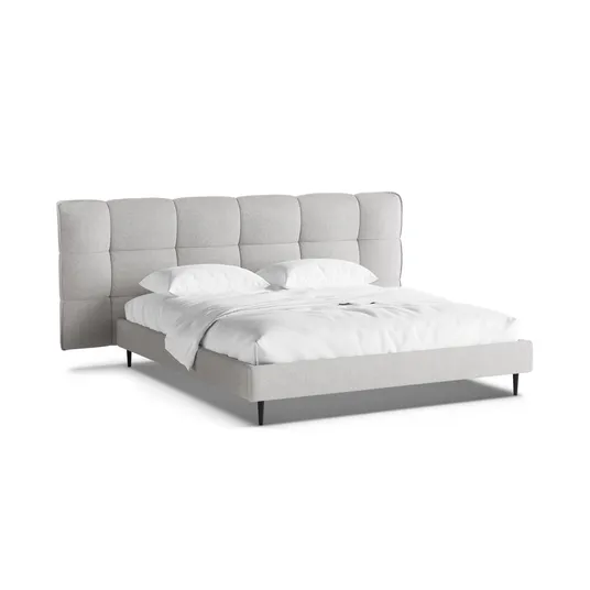 Boucle Storage Bed with Headboard, "Eric", 270x220x114 Made in Europe