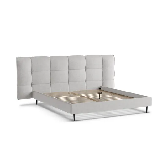 Boucle Storage Bed with Headboard, "Eric", 270x220x114 Made in Europe