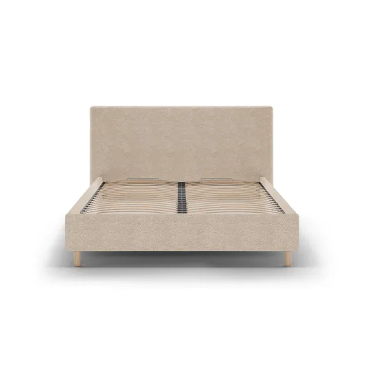 Boucle Storage Bed with Headboard, "Eloise", 210x220x110 Made in Europe