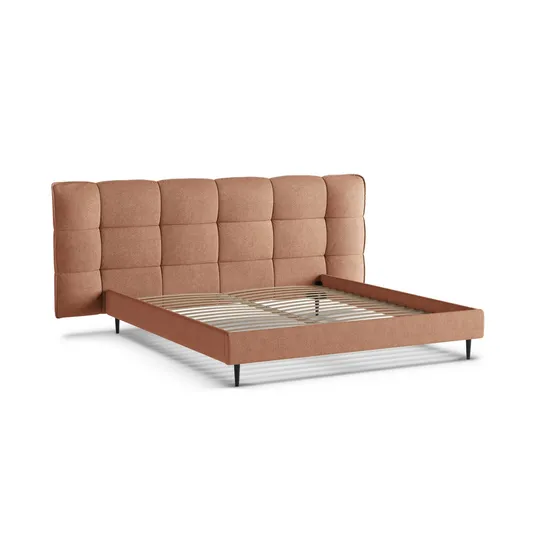 Boucle Storage Bed with Headboard, "Eric", 290x220x114 Made in Europe