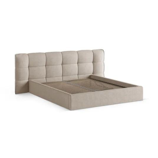 Boucle Storage Bed with Headboard, "Eric", 230x225x104 Made in Europe