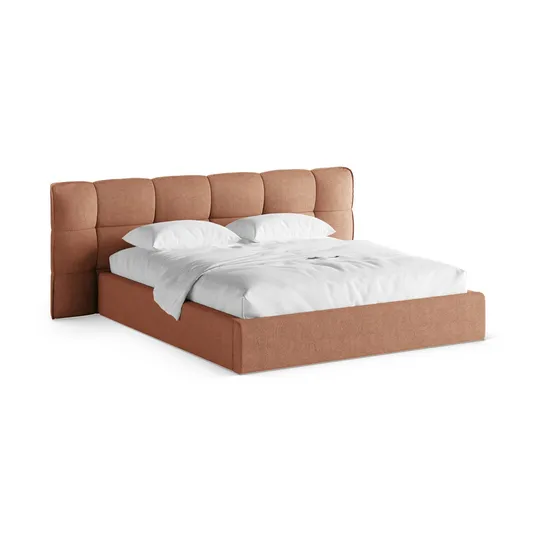 Boucle Storage Bed with Headboard, "Eric", 250x225x104 Made in Europe