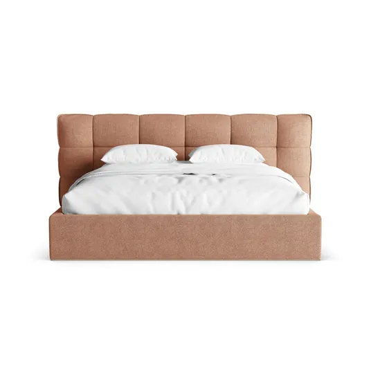 Boucle Storage Bed with Headboard, "Eric", 250x225x104 Made in Europe