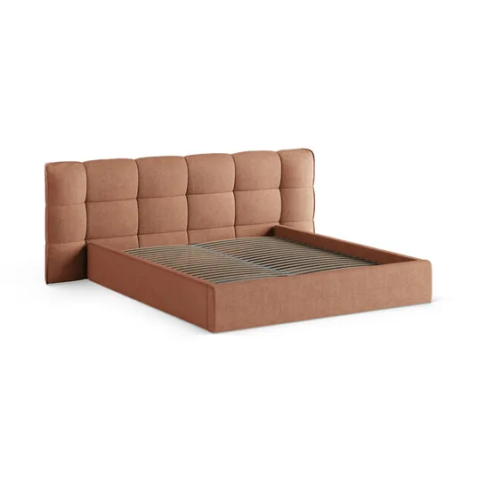 Boucle Storage Bed with Headboard, "Eric", 250x225x104 Made in Europe