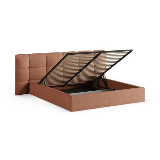 Boucle Storage Bed with Headboard, "Eric", 250x225x104 Made in Europe