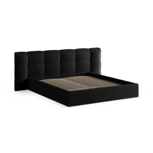 Velvet Storage Bed With Headboard, "Eric", 250x225x104 Made in Europe
