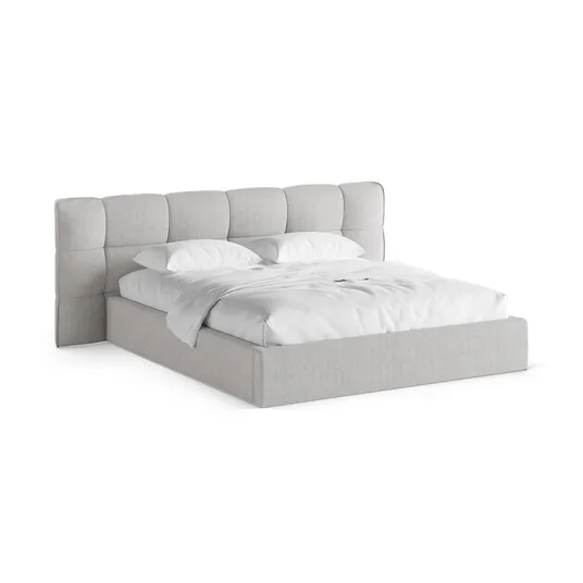 Boucle Storage Bed with Headboard, "Eric", 230x225x104 Made in Europe