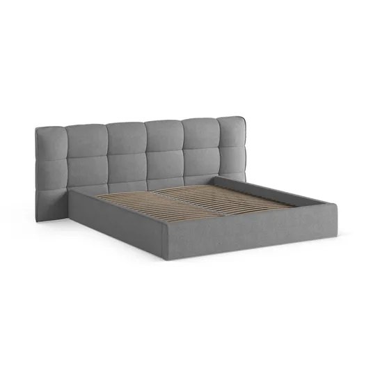 Boucle Storage Bed with Headboard, "Eric", 230x225x104 Made in Europe