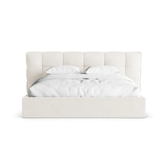 Boucle Storage Bed with Headboard, "Eric", 290x225x104 Made in Europe