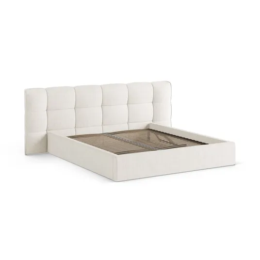 Boucle Storage Bed with Headboard, "Eric", 290x225x104 Made in Europe