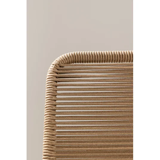 Lindos - Armchair - Black Alu / Latte Rope