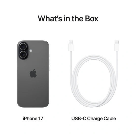 Telefonas Apple iPhone 17 256GB Black (Atnaujintas, būklė kaip naujas, Grade A++)