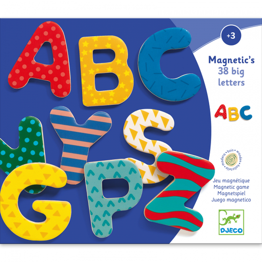 Magnetukų rinkinys - Magnetinės raidės (38 vnt.)