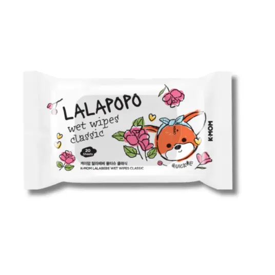 K-MOM Lalapopo orgaanilised niisked salvrätikud CLASSIC, 20 tk.