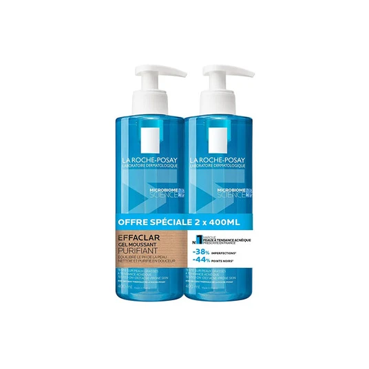 Veido priežiūros rinkinys La Roche-Posay Effaclar putojantis valomasis gelis, 400ml