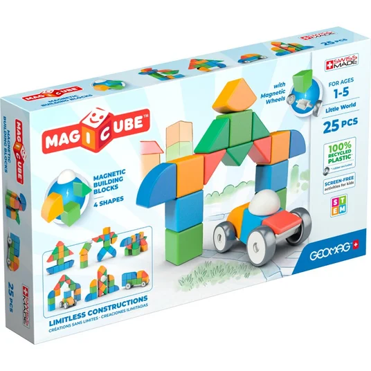 Magnetinės kaladėlės Geomag Mažasis pasaulis (25 vnt.)