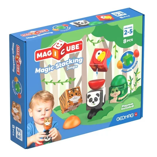 Magnetiniės kaladėlės Geomag Džiunglių piramidės (8 vnt.)