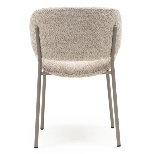 Bėžinė „Safira“ minkšta kėdė, bouclé