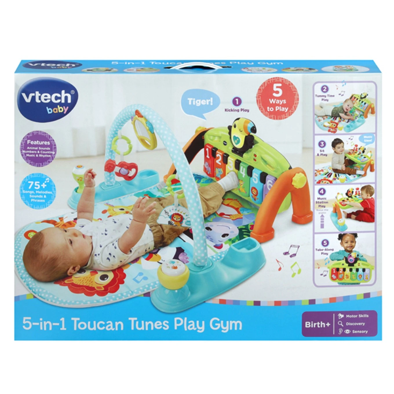 VTECH interaktīvais 5-in-1 tukana aktivitāšu paklājiņš