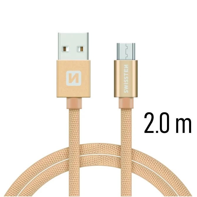 Swissten Textile Quick Charge Universal Micro