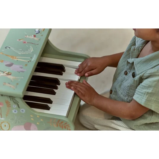 Little Dutch medinis pianinas Safari Friends, žalia FSC