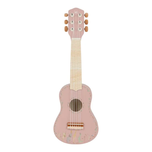Little Dutch medinė gitara Safari Friends, rožinė FSC