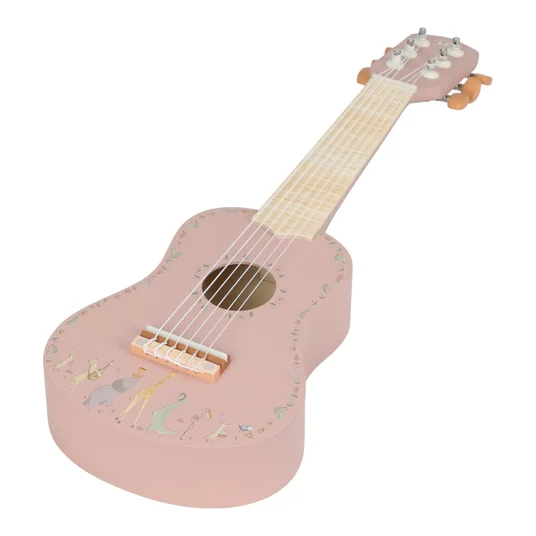 Little Dutch medinė gitara Safari Friends, rožinė FSC