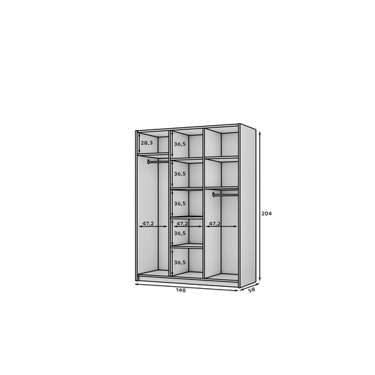 Bregma III Hinged Wardrobe