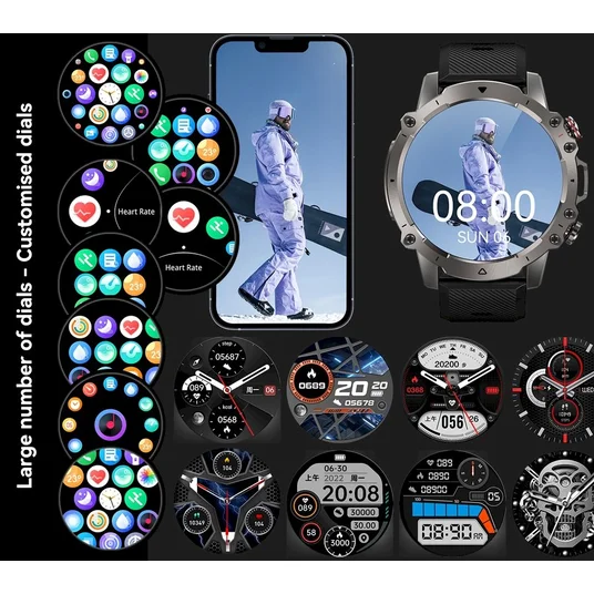Rubicon RNCF18-1 Smartwatch with Bracelet + Strap / black