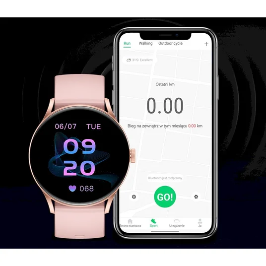 Smartwatch Gravity GT2-1 PRO / pink