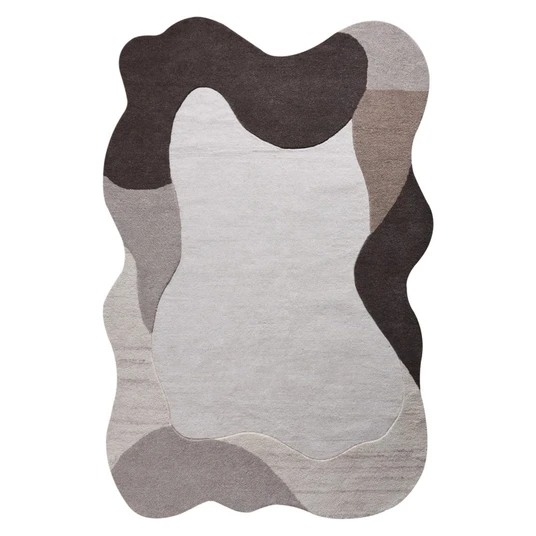 Kilimas Seji, vilnonis, kilpinis, 120 × 180 / 160 × 230 / 190 × 290 cm, kreminės / rudos spalvos