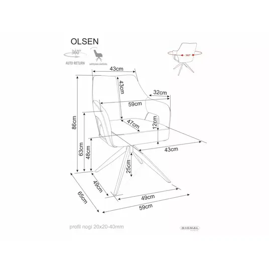 „Olsen Leo“ kėdė iš kašmyro