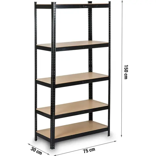 „Humberg“ metalinė sandėlio lentynų sistema HR-811, juoda