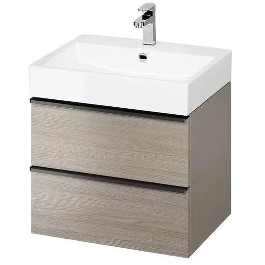 Cersanit S522-021 „VIRGO 60“ SPINTELĖ PO PLAUTUVU, PILKA, JUODOS RANKENĖLĖS, SURINKTA // CER.VIRGO-60-SZARA-UCH-CZ