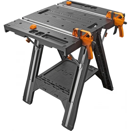 „Worx“ darbo stalas 78x63 cm, komplekte – 2 vnt. spaustuvų + 4 vnt. jungčių (WX051)